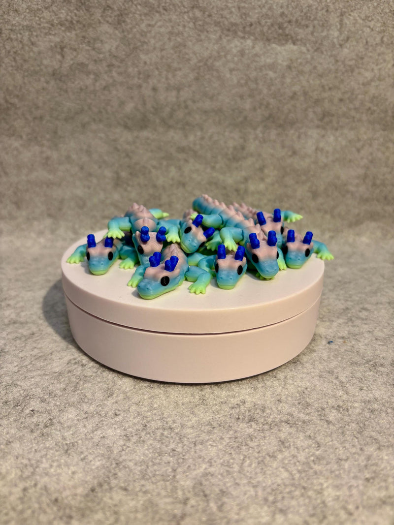 3D-printad regnbågsdrake – Artikulerad fidgetfigur i Silk PLA