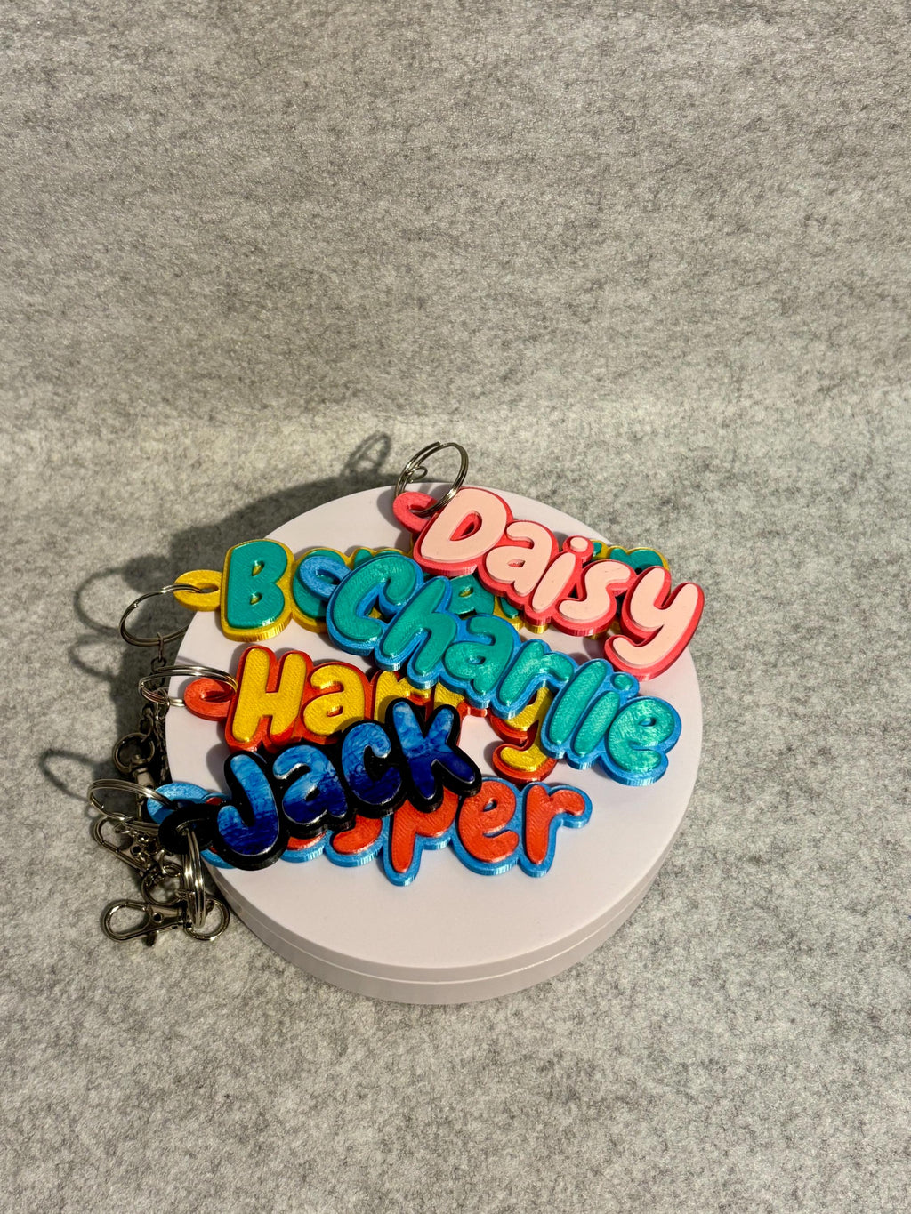 Personalized 3D Printed Name Keychain - Custom Key Ring - Backpack Tag