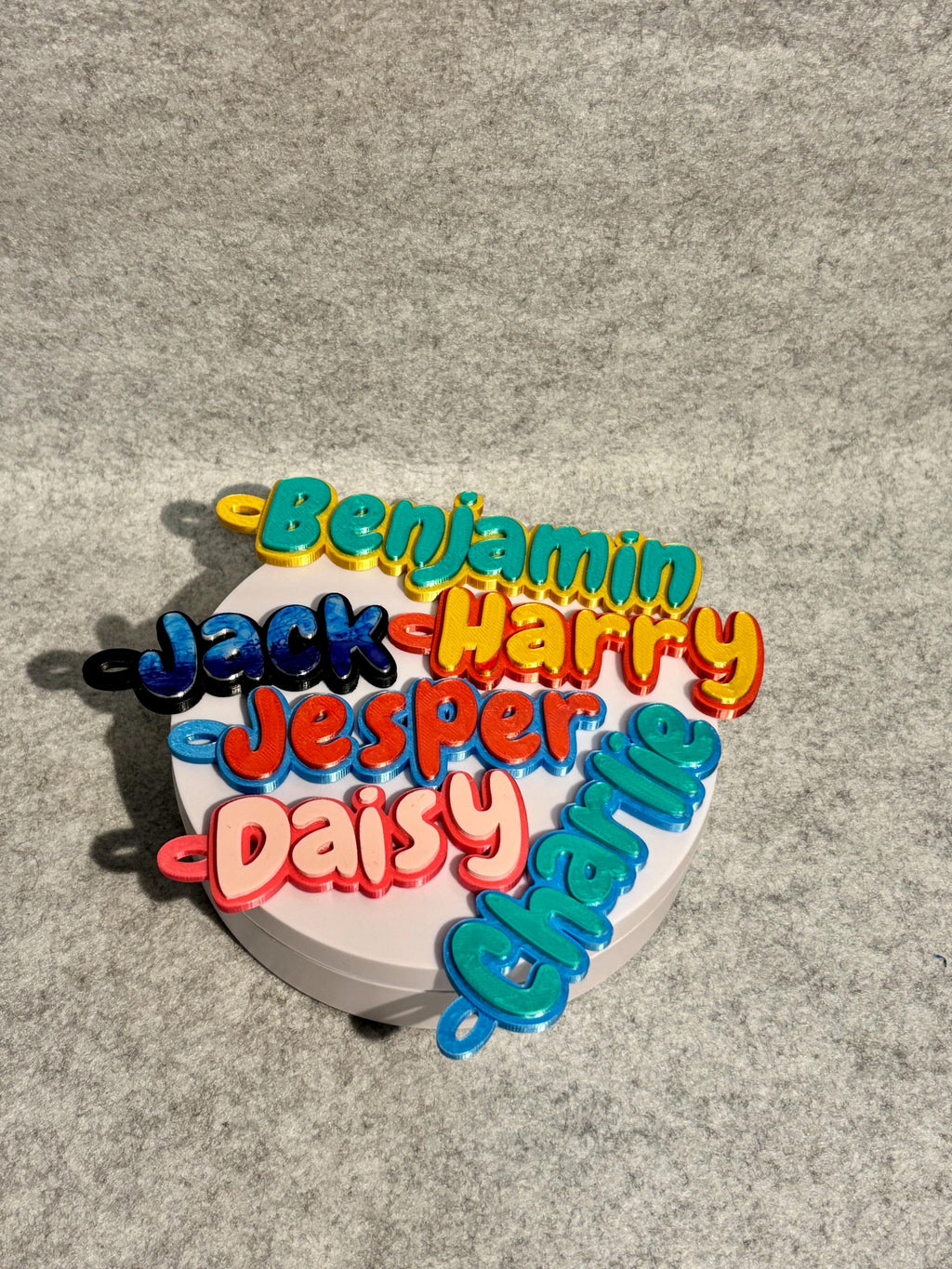 Personalized 3D Printed Name Keychain - Custom Key Ring - Backpack Tag