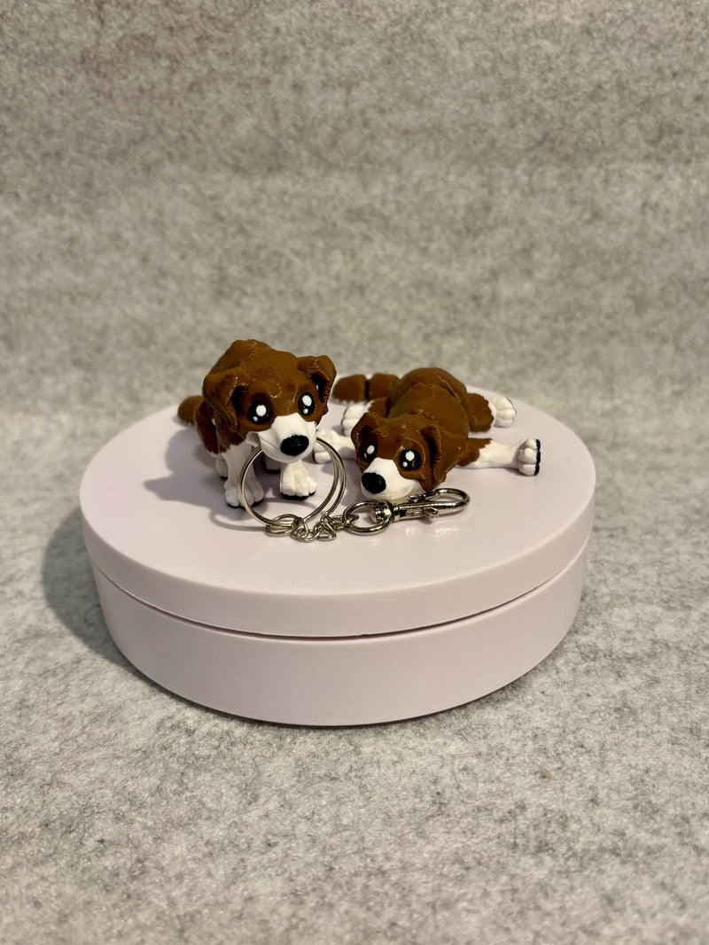 3D Printed Flexi Dog: Articulated Fidget Toy, Mini Collectible