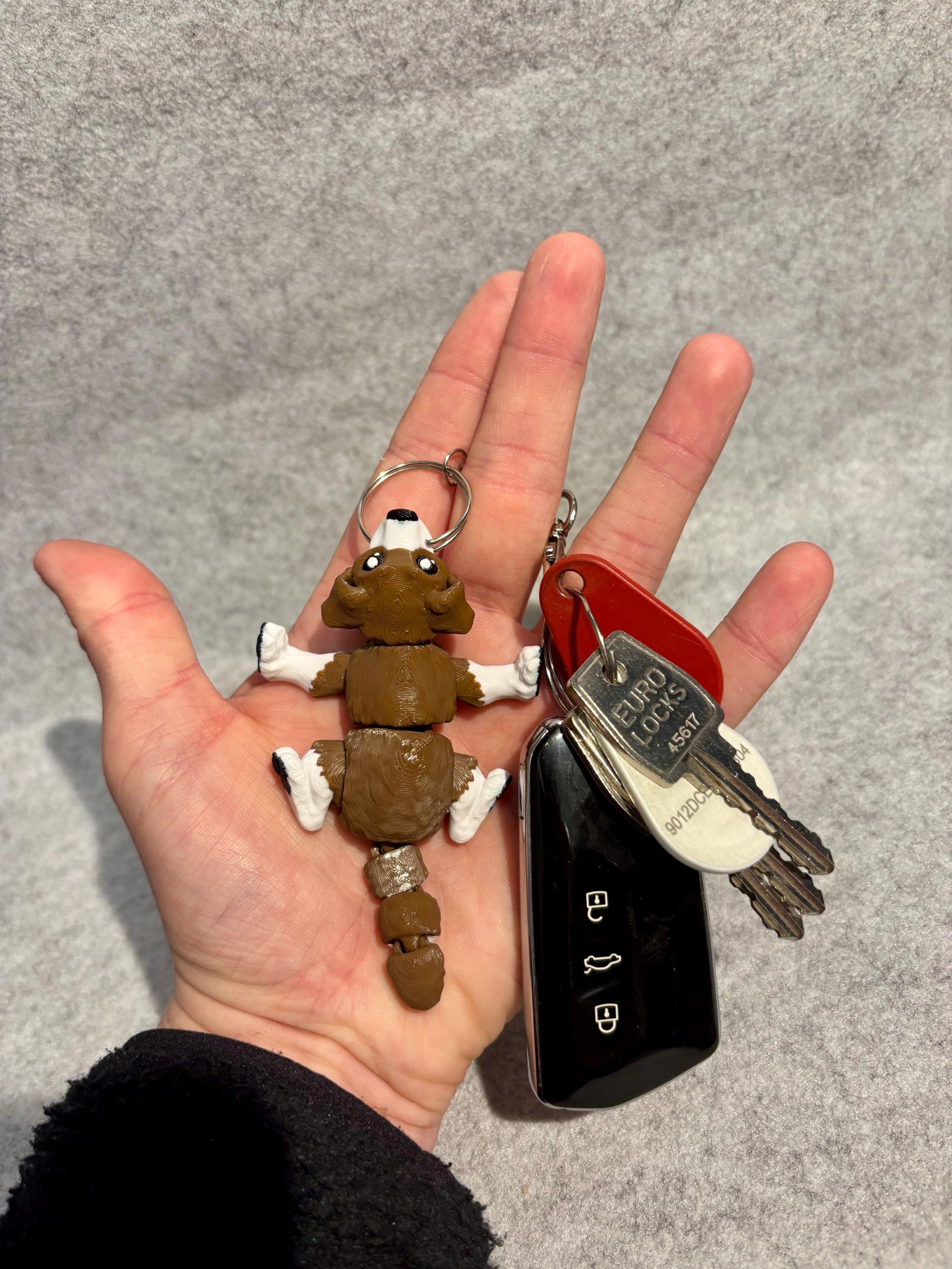 3D Printed Flexi Dog: Articulated Fidget Toy, Mini Collectible