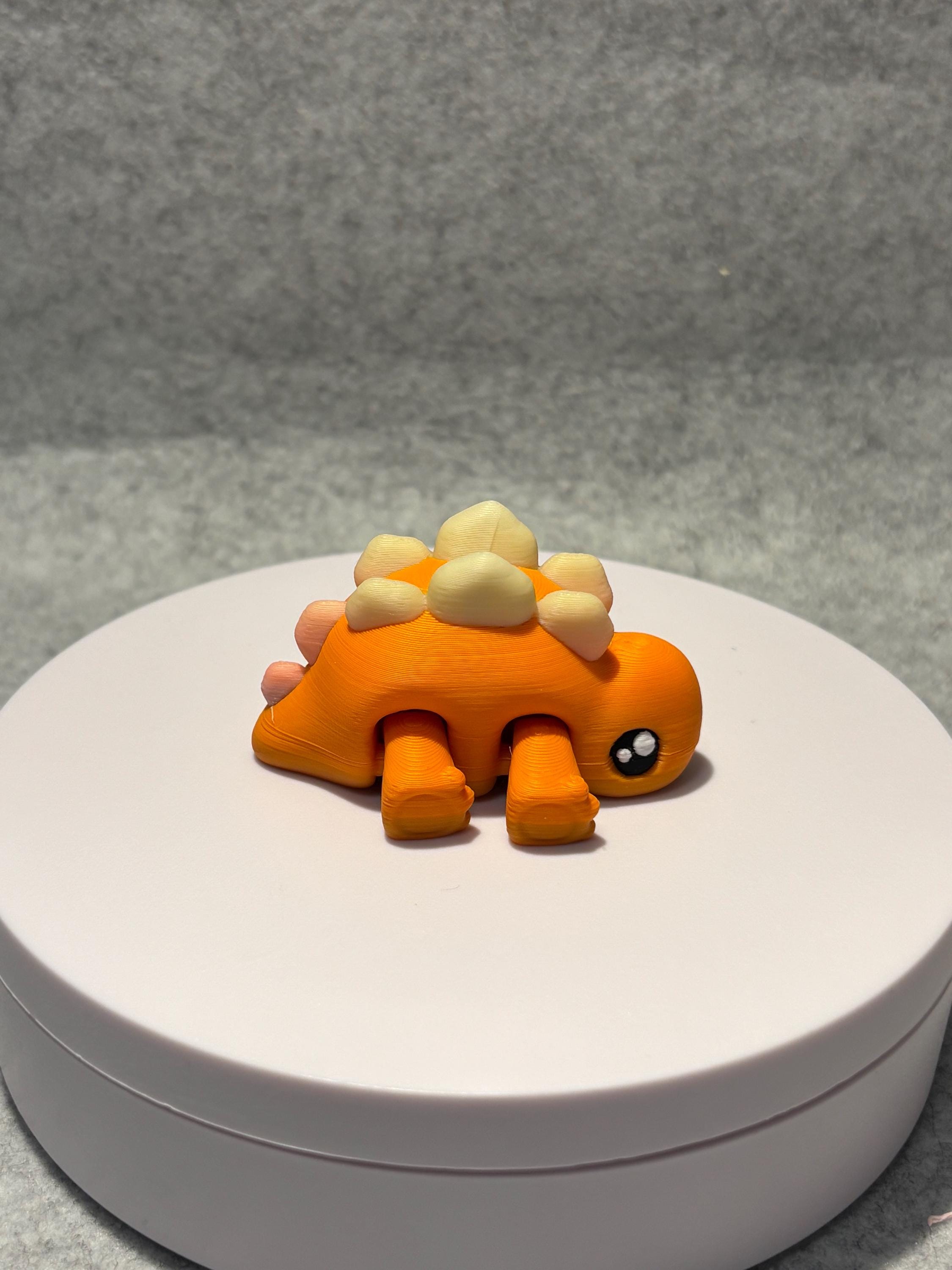 Stegosaurus Flexi Fidget | 3D Printed Articulated Dinosaur Desk Pet Toy