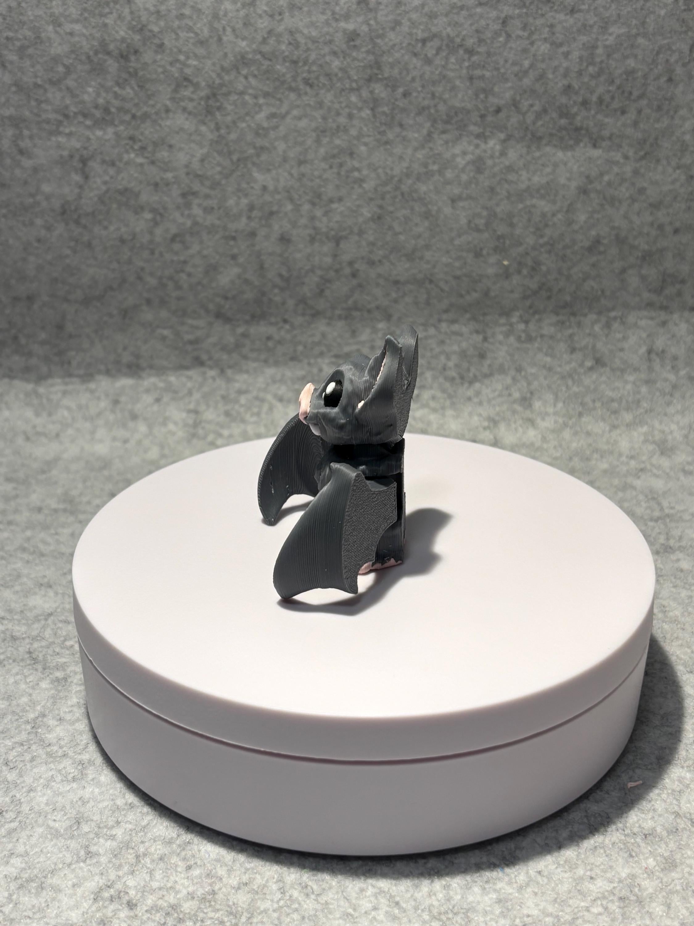 Cute Bat Flexi Figure | 3D Printed Articulated Bat Desk Pet | Spooky Fidget Toy