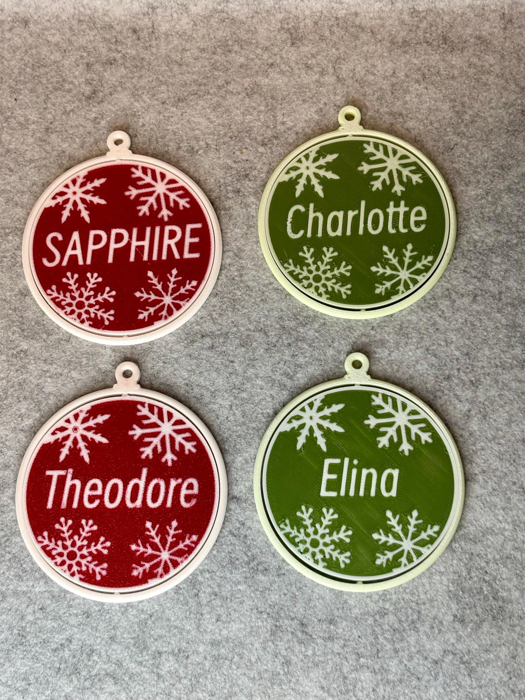 Custom 3D Printed Holiday Ornament – Personalized Name Christmas Decoration