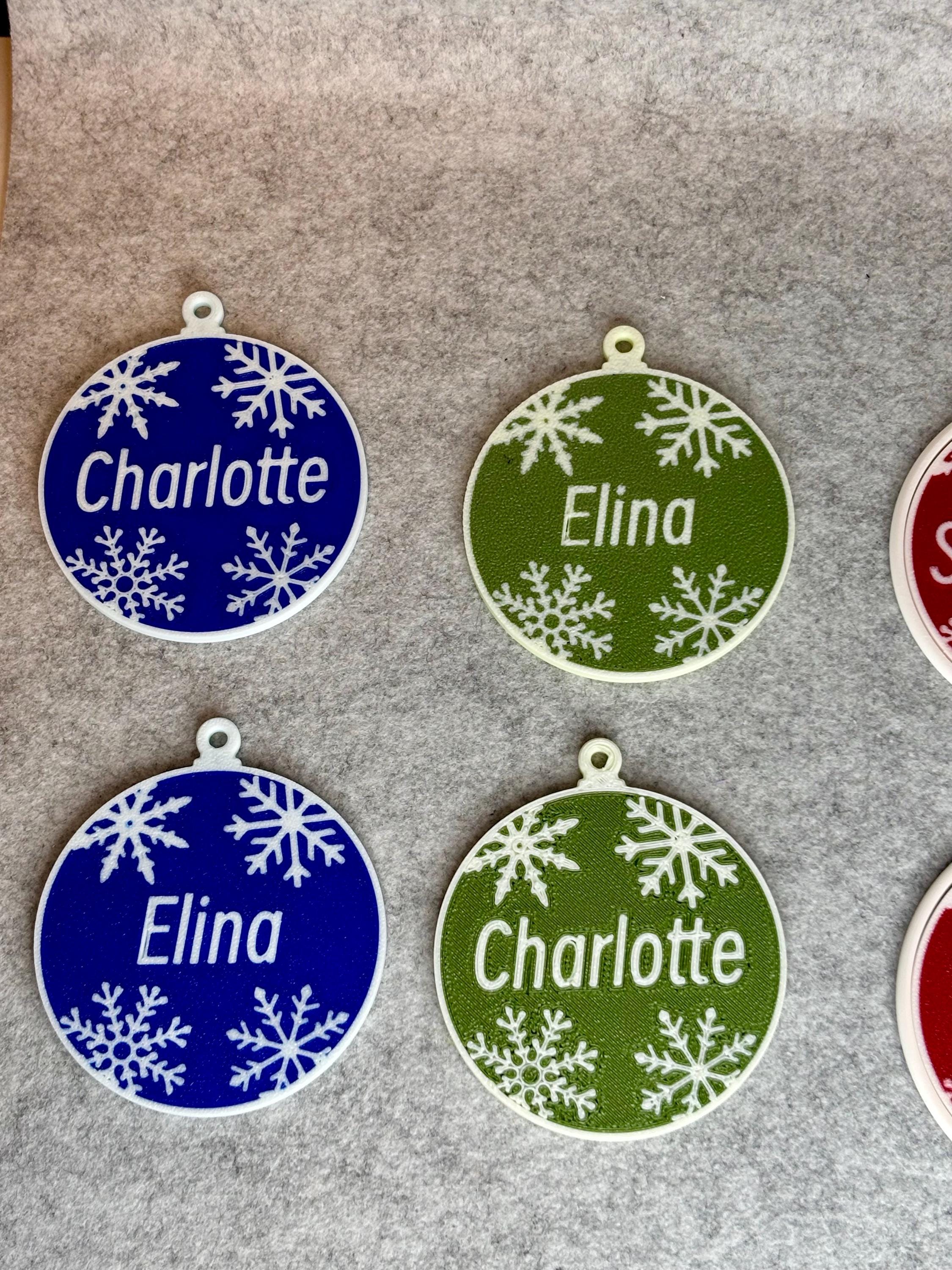 Custom 3D Printed Holiday Ornament – Personalized Name Christmas Decoration