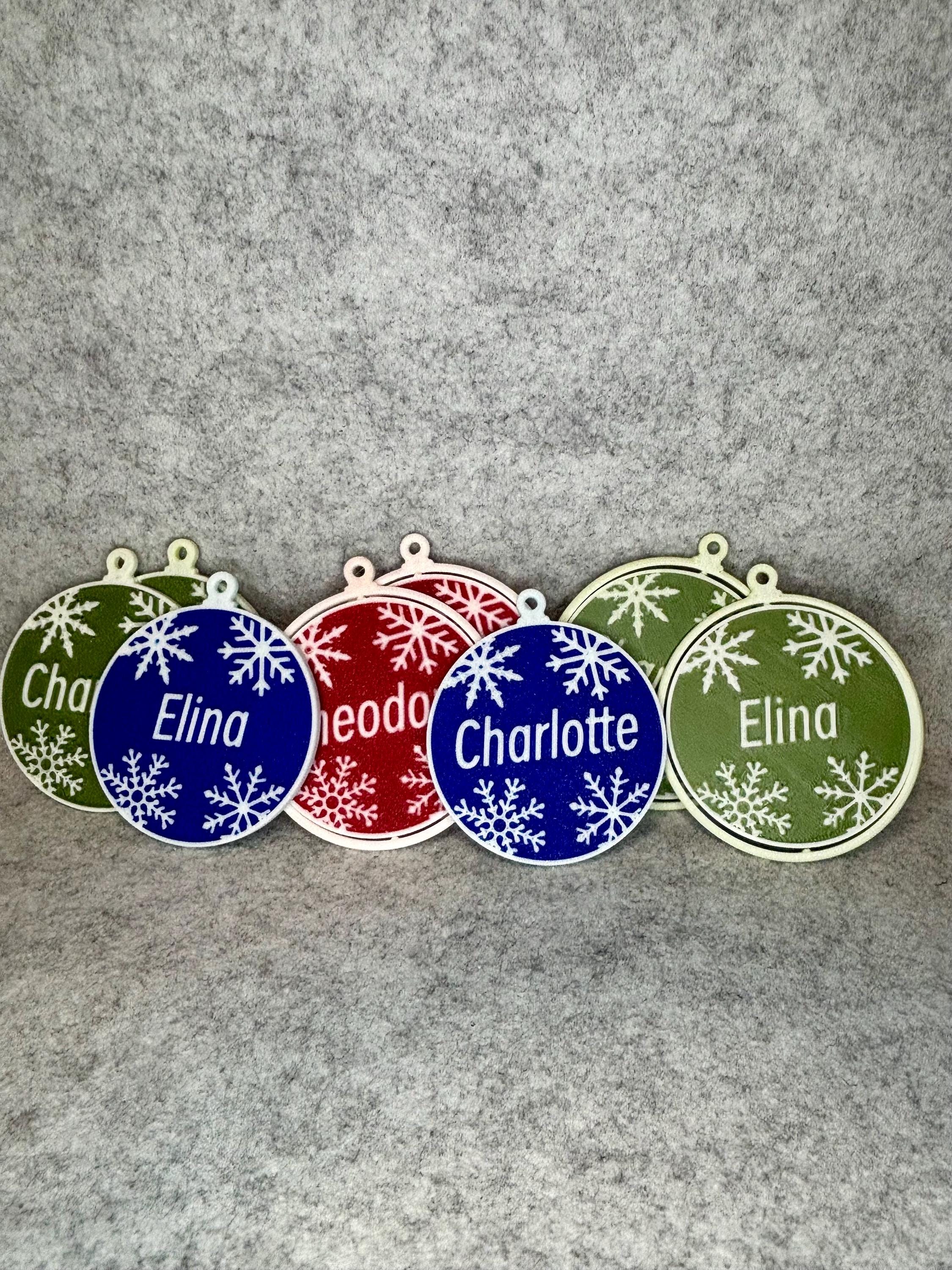 Custom 3D Printed Holiday Ornament – Personalized Name Christmas Decoration