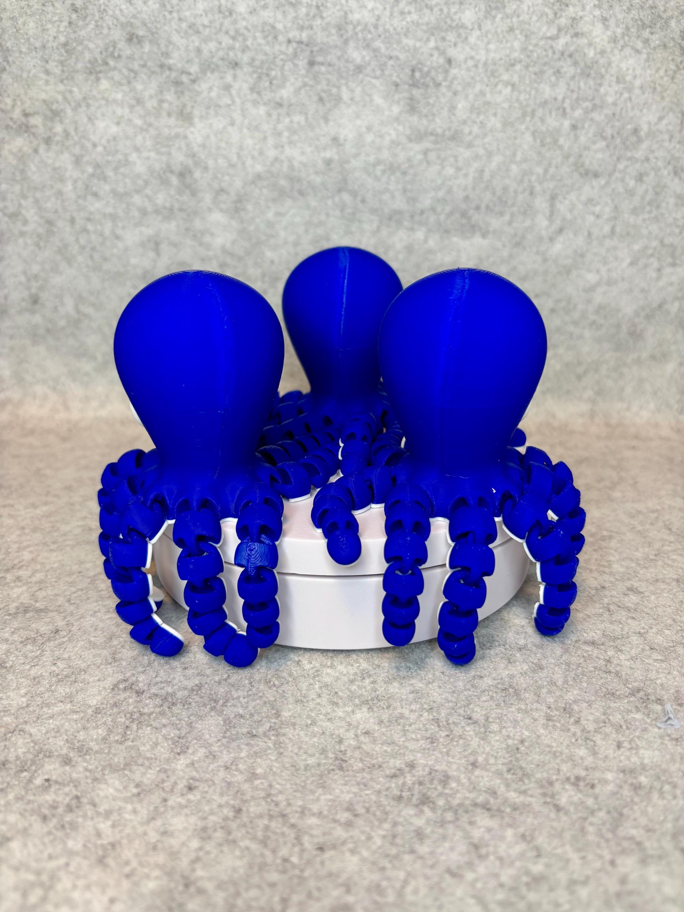 Flexi Octopus Figurine, 3D Printed Articulated Desk Toy
