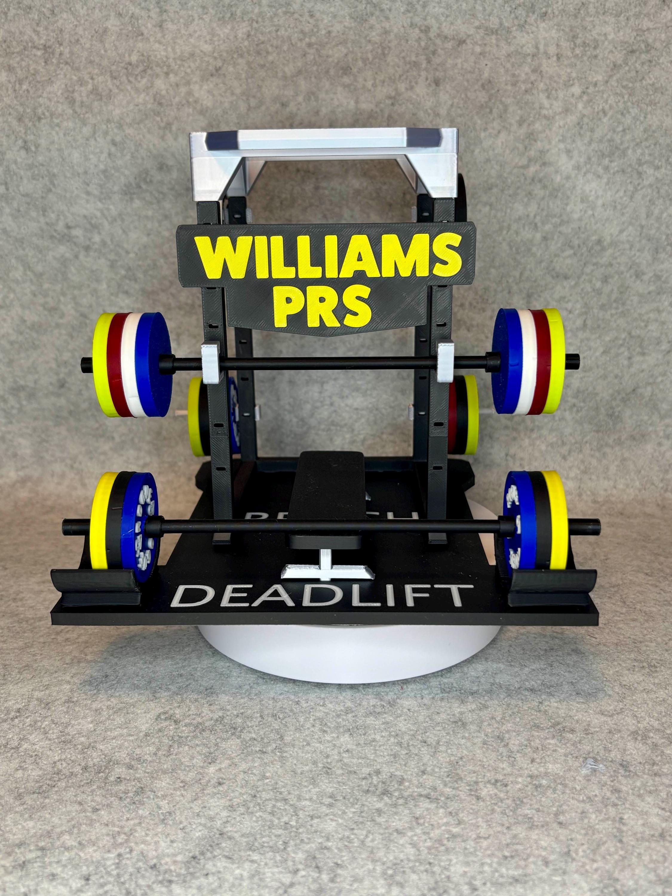 Personalized Mini Power Rack PR Tracker – Custom Gym Decor & PR Display