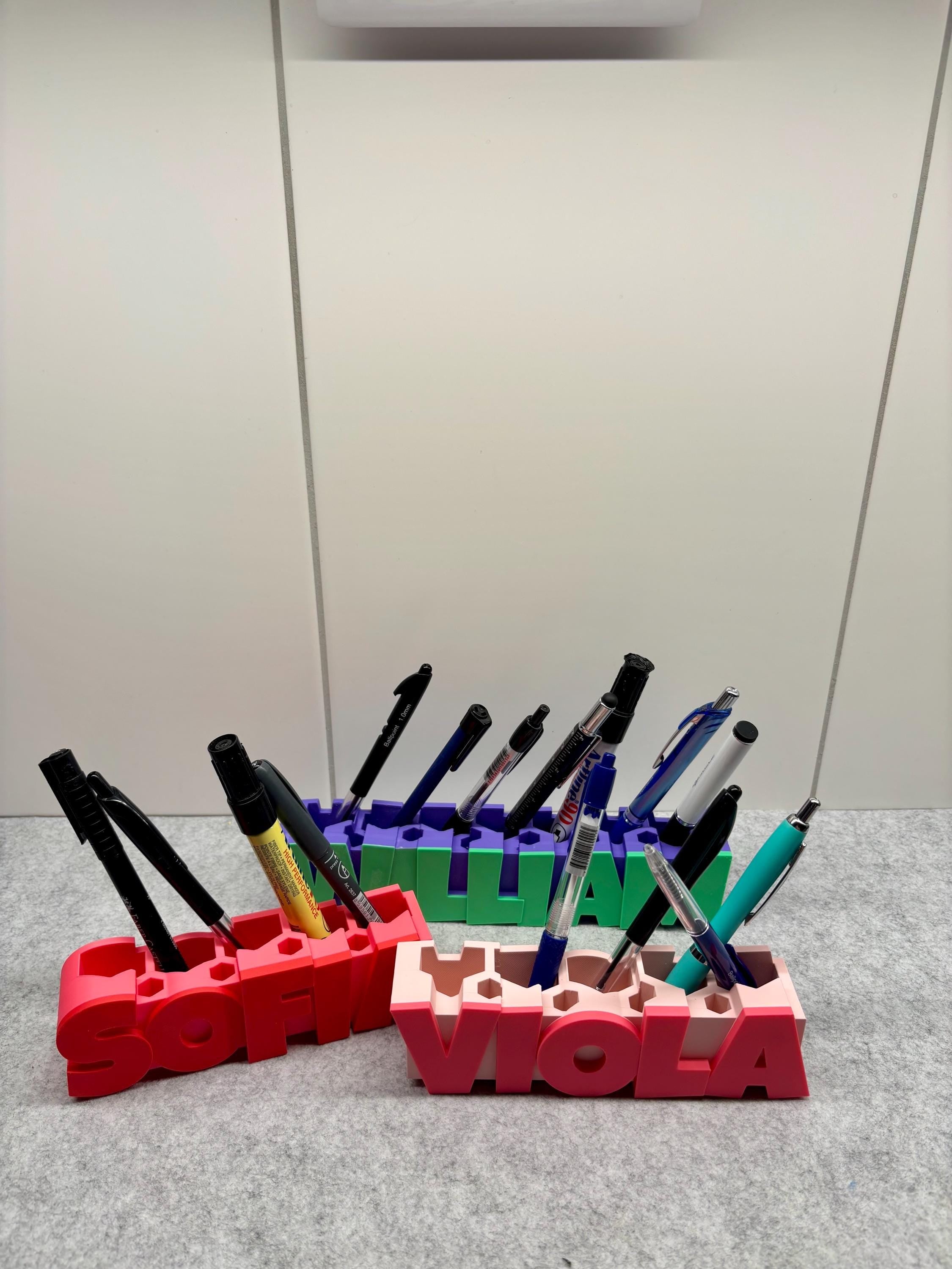 Personalized Pen Holder | Custom Name Desk Organizer | Kids & Teacher Gift