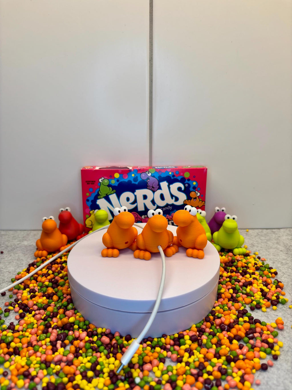 Frog Cable Holder | 3D Printed Cute Charger Holder, Desk Cable Organizer Gift